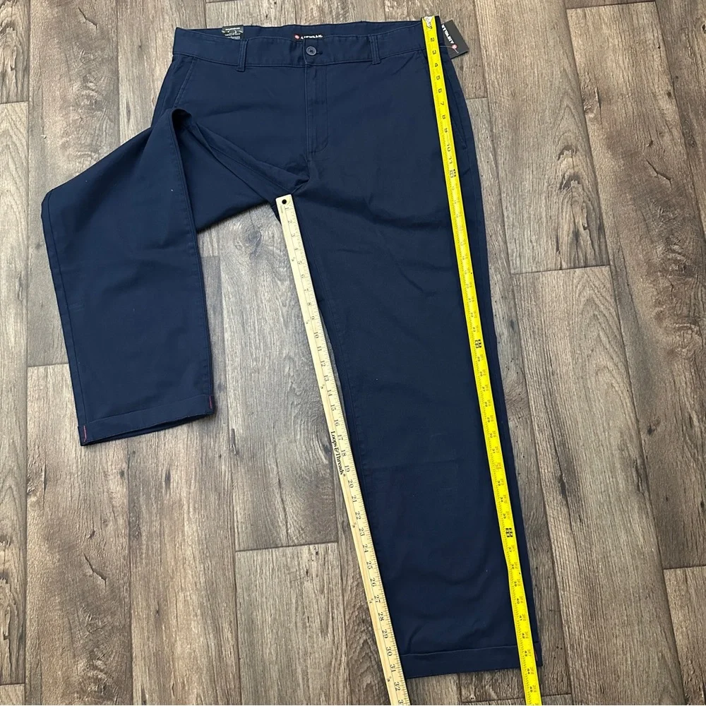 Airwalk Stay Fast Chino Cotton Pants Mens Size 38x32 Blue Marine